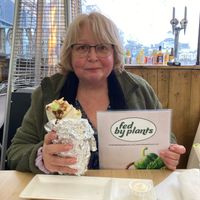 Oriental grilled chick’n wrap with black beans and veg   at Fed By Plants in South East London