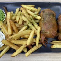 Tofish and chips  at Fed By Plants in South East London