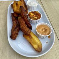 Fried plantains  at Fed By Plants in South East London