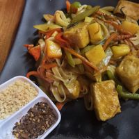 Drunken tofu noodles  at Asia Caribe in Isla Mujeres