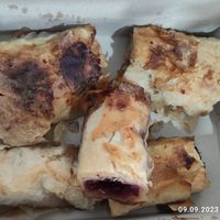 We took a take away of Apple strudel and Cherry Strudel at Shambhala Bakery in Zabljak