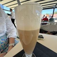 Latte on soy   at Shambhala Bakery in Zabljak