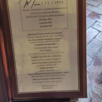 The menu at Osteria Del Vicario in Certaldo