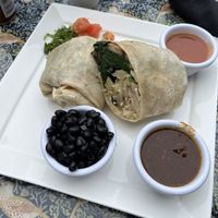 Californian vegan burrito  at The Grill at Point Pinos in Pacific Grove