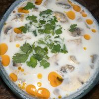 Tom ka soup with tofu   at Thai Elephants Restaurant in Charleston