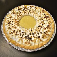Vegan Meringue Pie at Honeyduke Confections in Elmira