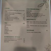 Drink menu, multiple alternative milks at Little Clive Cafe in Annerley
