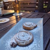 Homemade cinnamon rolls at Palmwedel in Vienna