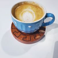 Already started drinking the latte before taking the photo....sooooooo good! at Ranti Galapagos Coffee in Puerto Baquerizo Moreno