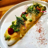 Vegan entry : asparagus and curry at Nuances - Restaurant in Nice