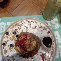 Pancakes vegan e matcha di soia (not racomended) at Brunch Republic  in Padua