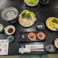 Part of the vegan dinner menu at Yunominesou in Tanabe