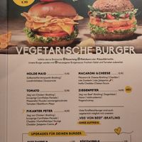 Menü - Vegetarische Burger at Peter Pane in Chemnitz