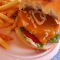 Inside of burger   at Universal Studios - Kohola Reef Restaurant & Social Club in Orlando