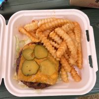 Fussy Hussy (no bun), slutty fries   at Slutty Vegan in Dallas