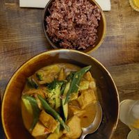 The pinda tofu something, delicious!!! at Cô Tâm Restaurant in Haarlem