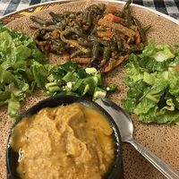 Shiro- ground chickpeas and onions at Habesha Ethiopian and Eritrean Restaurant in Cleveland