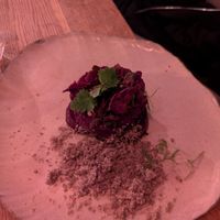 Desert: 4.5/5 Very cool with beet root, but a bit too cold.
 at TATI in Budapest