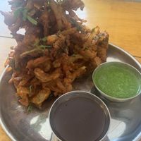 Bhajis  at Manjit's Kitchen in Leeds