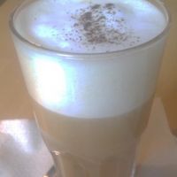 Vegan hazelnut-latte at Mahemarket and Cafe in Tallinn