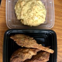 "Wings" and the best biscuit I've ever had   at Black Mountain Natural Foods - Maybe closed in Atlanta