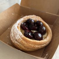 This cherry custard pastry was to die for!   at Take A Bite And Smile in South West London