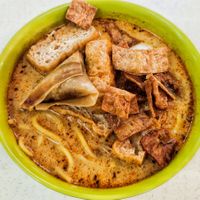 Laksa, good, lots of ingredients, generous portion, recommended at Gan Taste 颜味素食 in Central Singapore