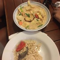 Tom Khaa Galangal Coconut Milk Soup/ต้มข่า 120 at Anchan Vegetarian Restaurant in Chiang Mai