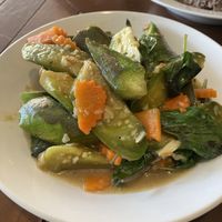 eggplant stir fry. so good  at Anchan Vegetarian Restaurant in Chiang Mai