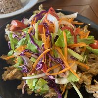 banana blossom salad is SO GOOD  at Anchan Vegetarian Restaurant in Chiang Mai