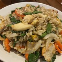 Egg in the fried rice  at Anchan Vegetarian Restaurant in Chiang Mai
