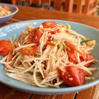 Thai papaya salad (95 THB)  at Anchan Vegetarian Restaurant in Chiang Mai