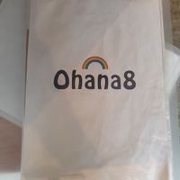 Restaurant logo on the menu at Ohana8 in Kyoto