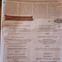 Vegane Karte (Allergene weichen vom Standard ab) at Phantasialand - Restaurant Uhrwerk in Bruehl