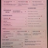 Meny 2023 at Lazy Fox in Helsinki