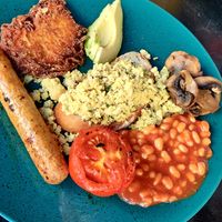 Vegan breakfast at Lazy Fox in Helsinki