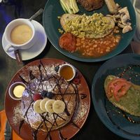 Vegan Pancakes, English Breakfast and Avobread  at Lazy Fox in Helsinki
