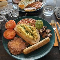 Vegan english breakfast  at Lazy Fox in Helsinki