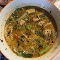 Panang curry  at Black Stone Cafe in Khao Sok