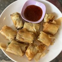 Spring rolls  at Black Stone Cafe in Khao Sok