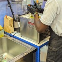 Roll machine at Ice Cream Juice Station in Abu Dhabi