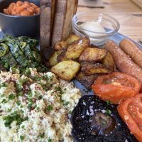 Vegan breakfast  at Fara in Glastonbury