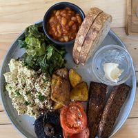 Vegan fry up   at Fara in Glastonbury