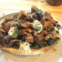 Mushrooms on sourdough   at Fara in Glastonbury