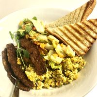 Breakfast bowl at Resonance Cafe in Montreal