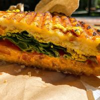 Breakfast sandwich   at Resonance Cafe in Montreal