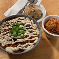 Chili, kimchi and a scone at Resonance Cafe in Montreal