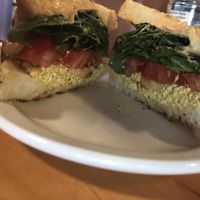 Breakfast sandwich  at Resonance Cafe in Montreal