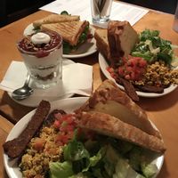 Tblt, parfait and breakfast plate! So beyond delicious!  at Resonance Cafe in Montreal