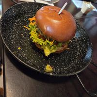 Green vegan Burger at Road Stop in Wuppertal